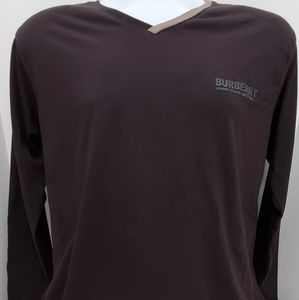 Burberry mens long sleeve knit shirt